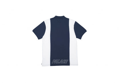 Palace Stripe Panel Polo White/Navy