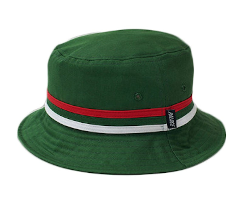 Palace Striped Bucket Hat Green
