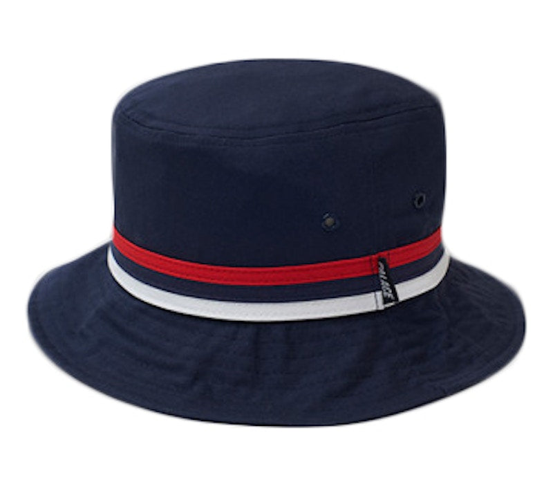 Palace Striped Bucket Hat Navy