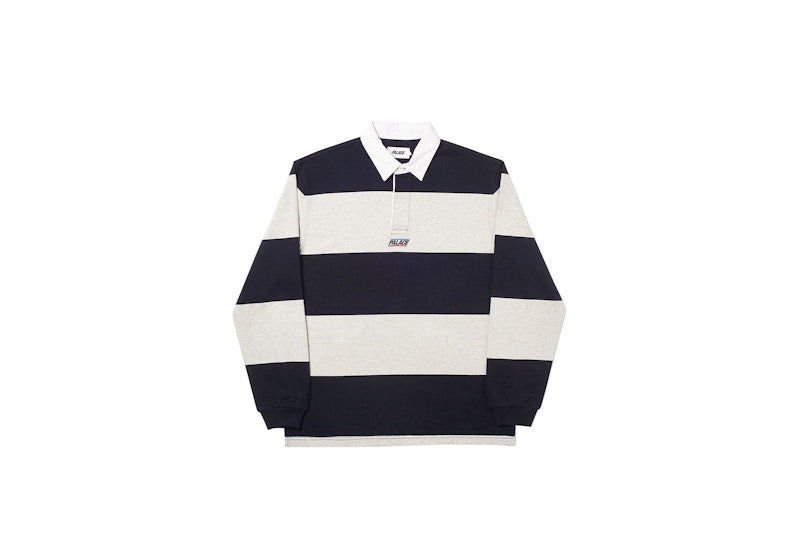 Palace Striped Rugby Black/Grey