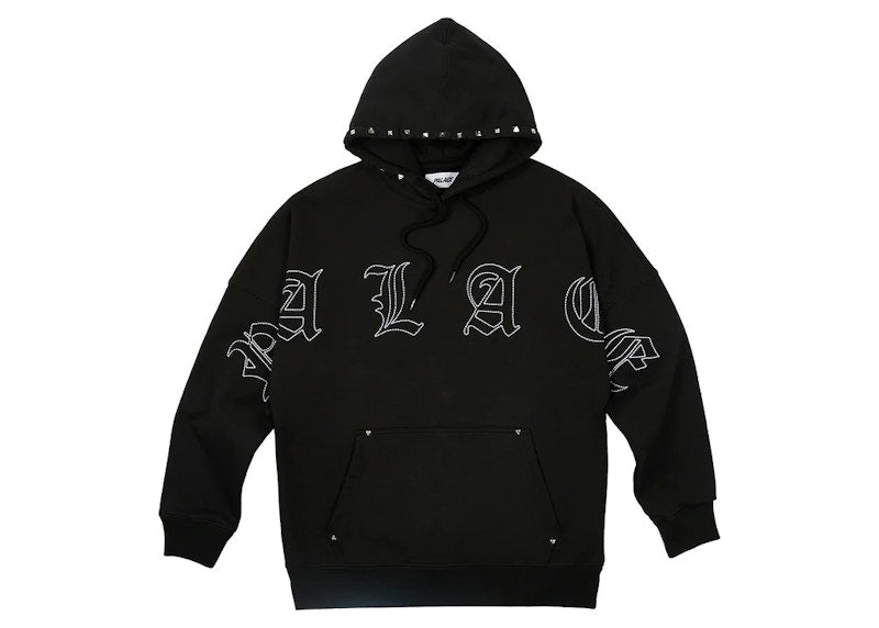 Palace Stud Hood Black