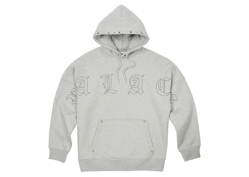 Palace Stud Hood Grey Marl