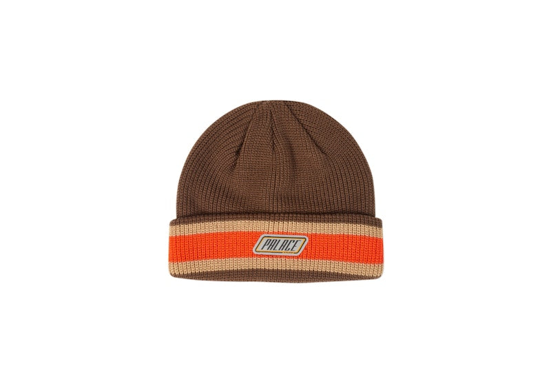 Palace Stuff Knit Beanie Brown