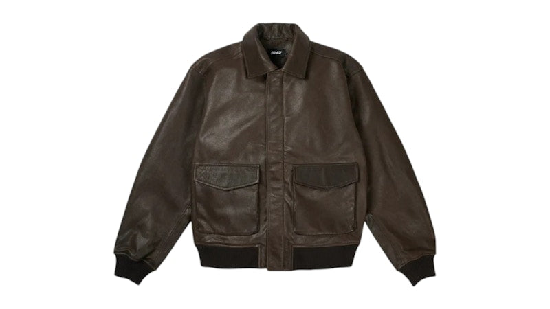 Palace Susanoo Leather Flight Jacket Brown