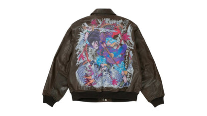 Palace Susanoo Leather Flight Jacket Brown