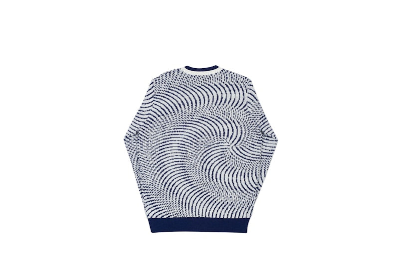 Palace Swirly Wurly Knit Navy/White