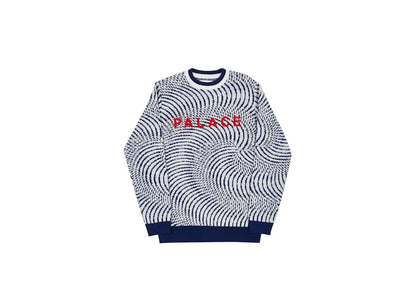 Palace Swirly Wurly Knit Navy/White