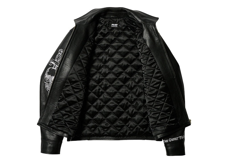 Palace TGF Leather Jacket Black