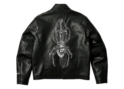 Palace TGF Leather Jacket Black