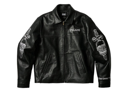 Palace TGF Leather Jacket Black