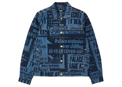 Palace Tabloid Denim Jacket Blue