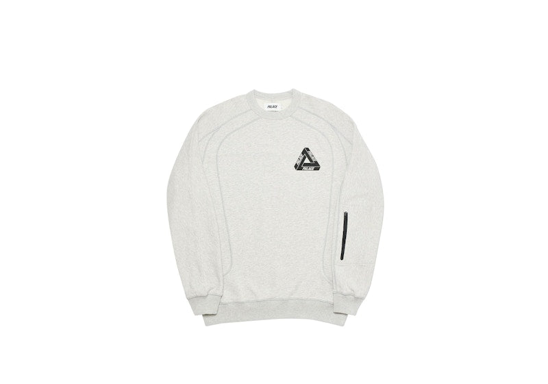 Palace Techie Ferg Crew Grey Marl