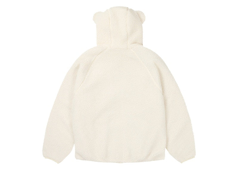 Palace Teddy Fleece Jacket Soft White