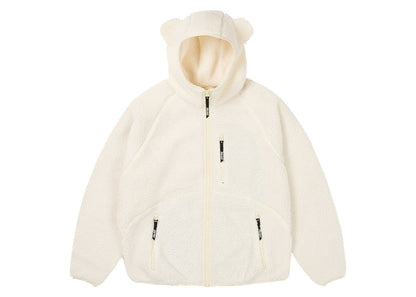 Palace Teddy Fleece Jacket Soft White