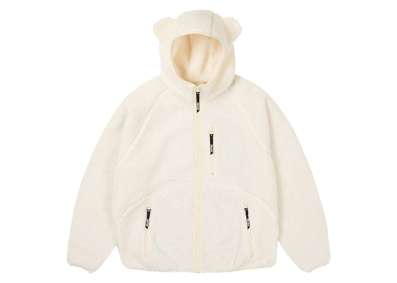 Palace Teddy Fleece Jacket Soft White