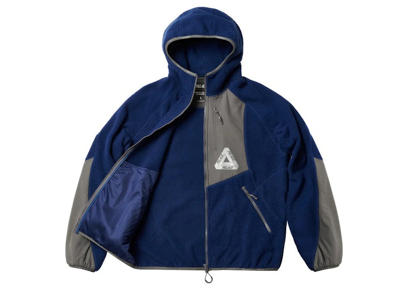 Palace Therma Hooded Fleece Jacket Blue