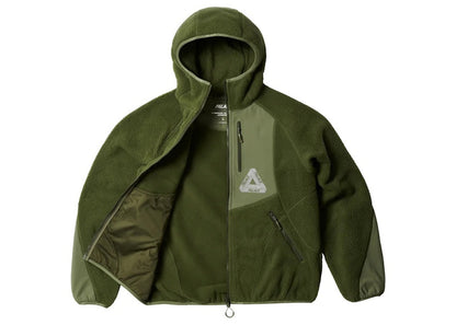 Palace Therma Hooded Fleece Jacket Olive