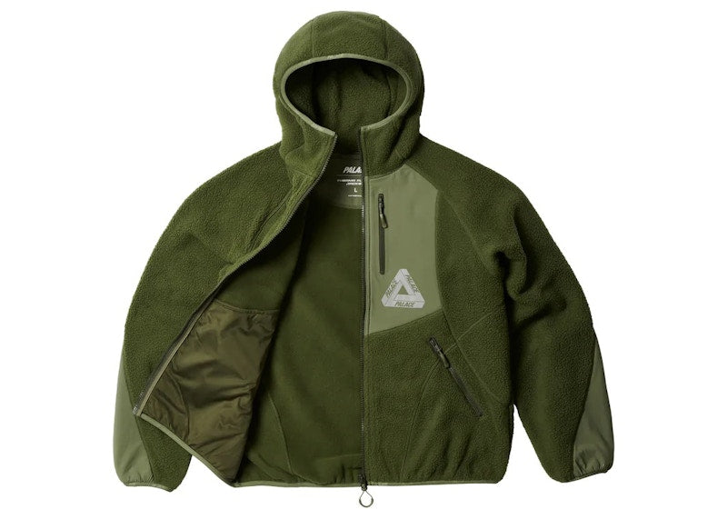 Palace Therma Hooded Fleece Jacket Olive