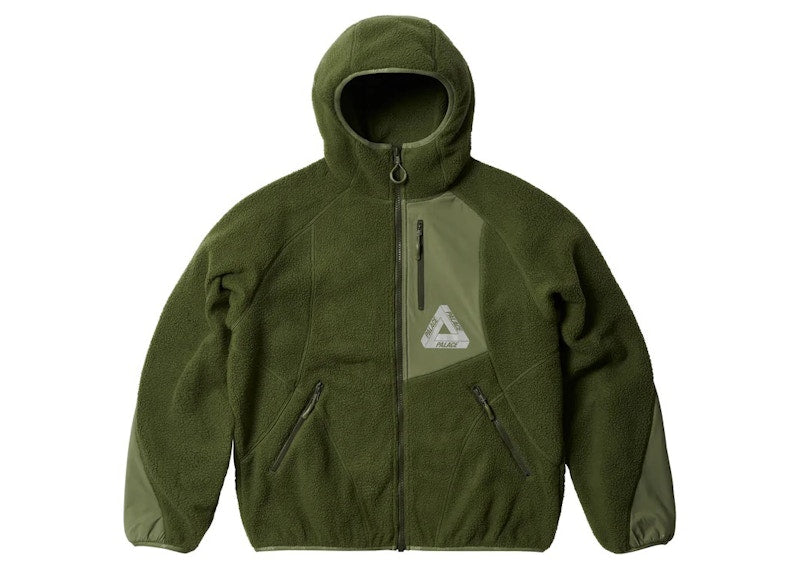 Palace Therma Hooded Fleece Jacket Olive