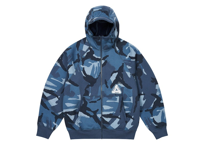 Palace Thermal Bonded Cap Hood (FW24) Blue DPM