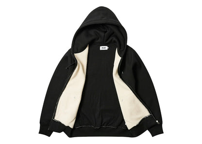 Palace Thermal Embossed P3 Zip Hood Black