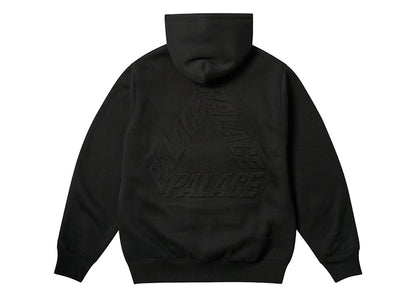 Palace Thermal Embossed P3 Zip Hood Black