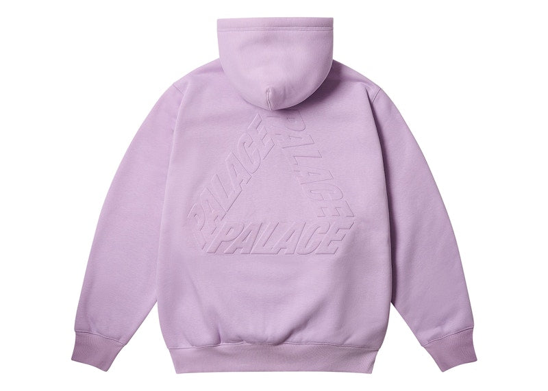 Palace Thermal Embossed P3 Zip Hood Pastel Purple
