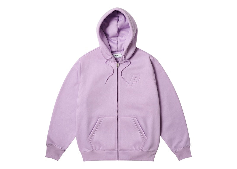 Palace Thermal Embossed P3 Zip Hood Pastel Purple