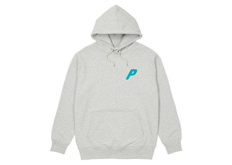 Palace Tri-Chenille Hood (FW21) Light Grey Marl