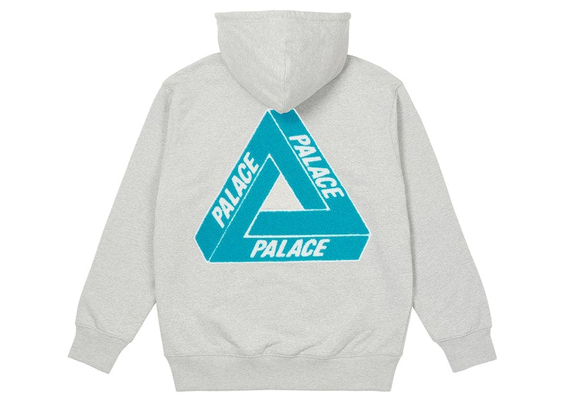 Palace Tri-Chenille Hood (FW21) Light Grey Marl