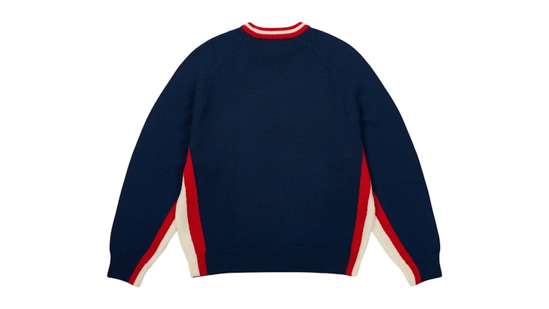 Palace Tri Colour Knit Navy