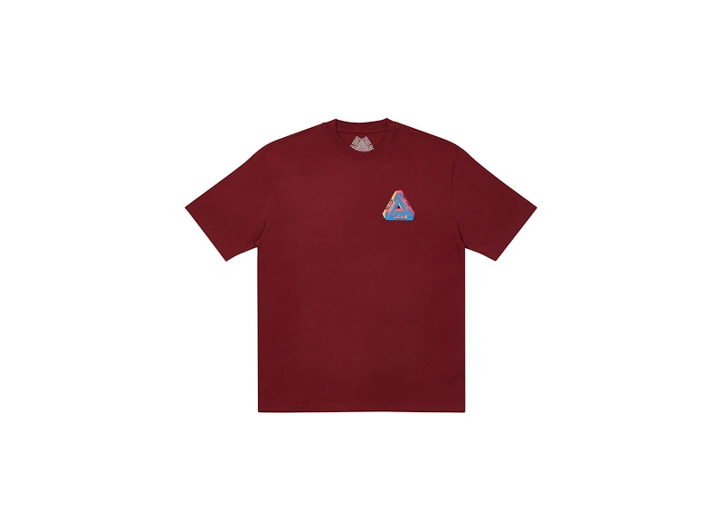 Palace Tri-Ferg Colour Blur T-shirt Burgundy