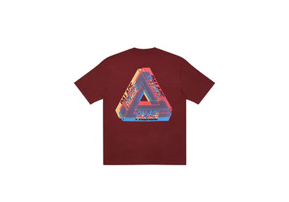 Palace Tri-Ferg Colour Blur T-shirt Burgundy