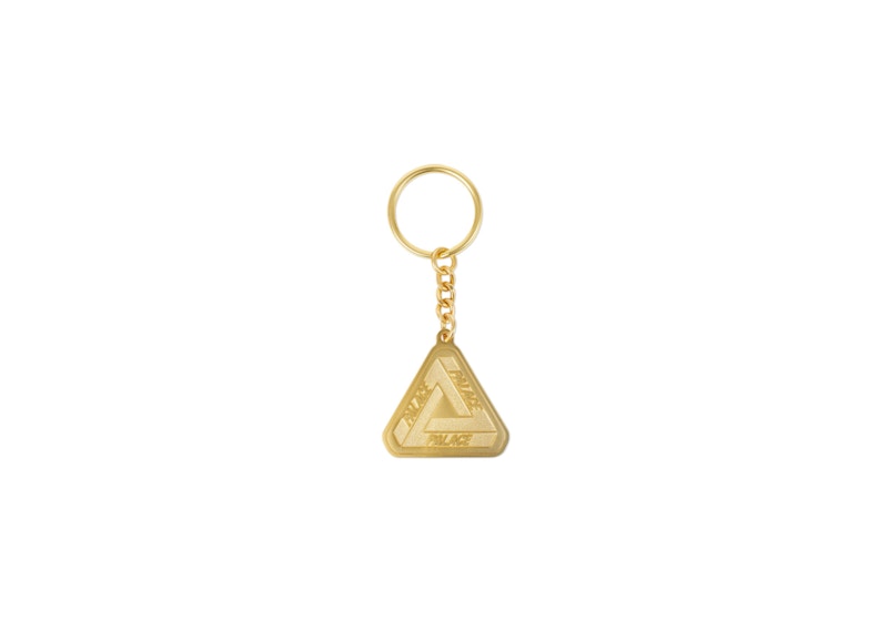 Palace Tri-Ferg Metal Keyring Gold