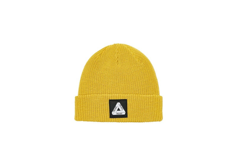Palace Tri-Ferg Patch Beanie Gold
