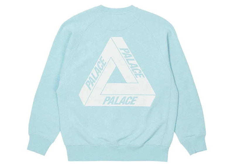 Palace Tri-Ferg Slub Crew Light Blue