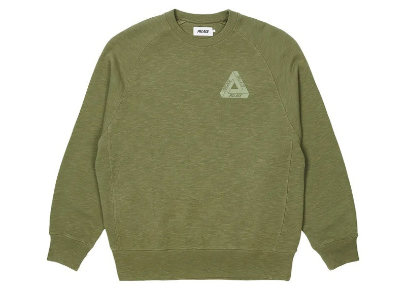 Palace Tri-Ferg Slub Crew Olive
