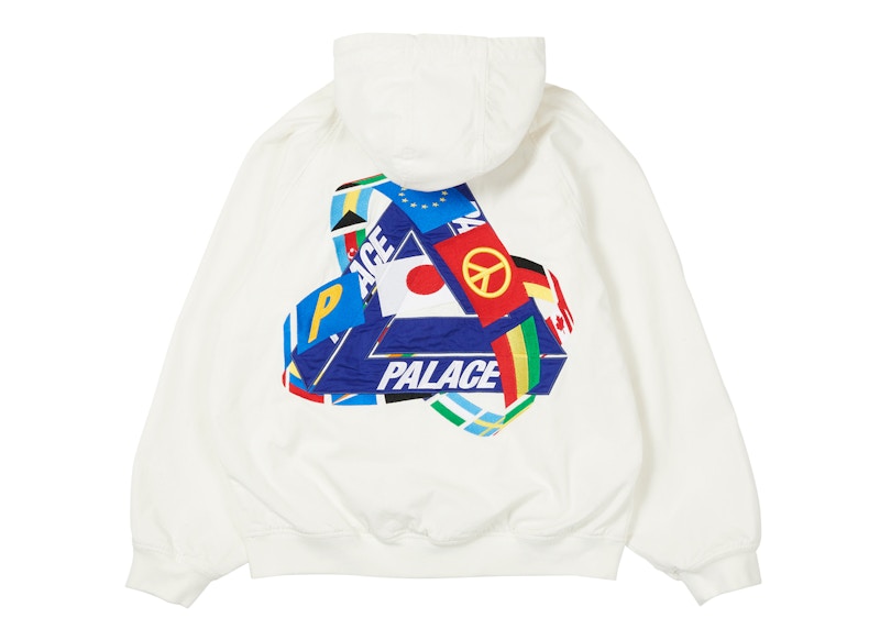 Palace Tri-Flag Hooded Jacket White