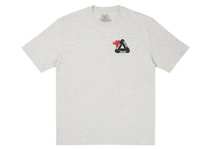 Palace Tri-Hearts T-shirt Grey Marl
