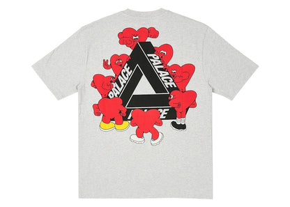 Palace Tri-Hearts T-shirt Grey Marl