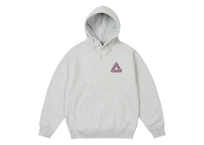 Palace Tri-Line Hood Grey Marl