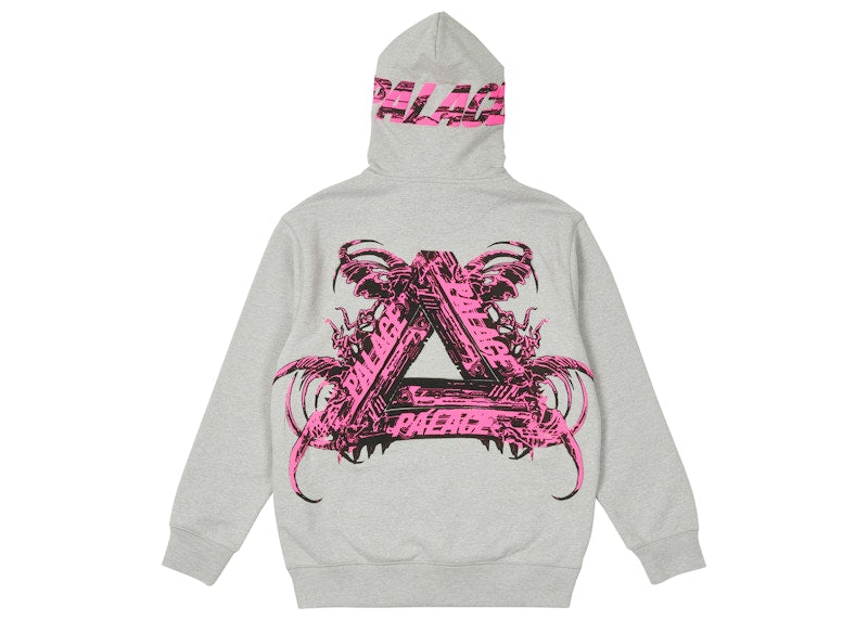 Palace Tri-Me Hood Grey Marl