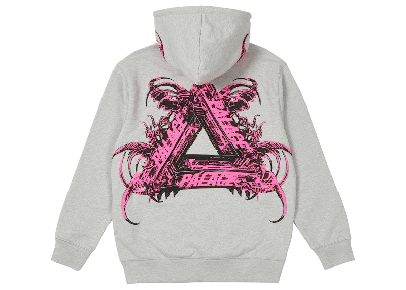 Palace Tri-Me Hood Grey Marl
