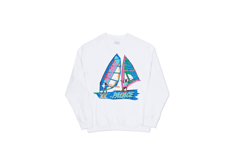 Palace Tri-Sail Crew White