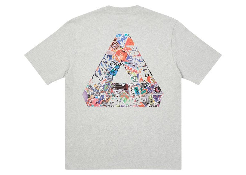 Palace Tri-Sticker Pack T-shirt Grey Marl