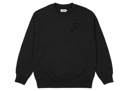 Palace Tri-Stitch Crew Black