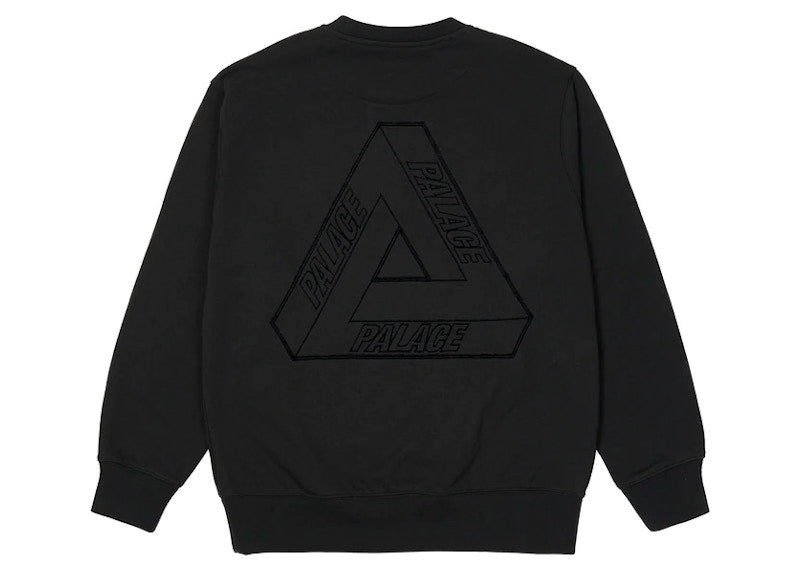 Palace Tri-Stitch Crew Black