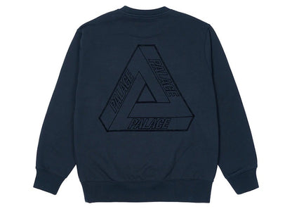 Palace Tri-Stitch Crew Navy