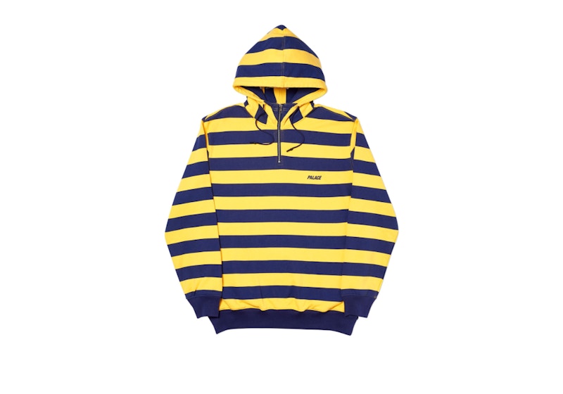 Palace Tri-Stripe-Zip Hood Yellow/Navy