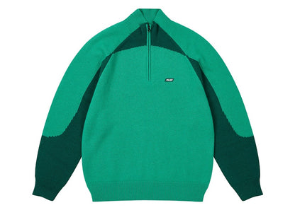 Palace Trial 1/4 Zip Knit Racey Green